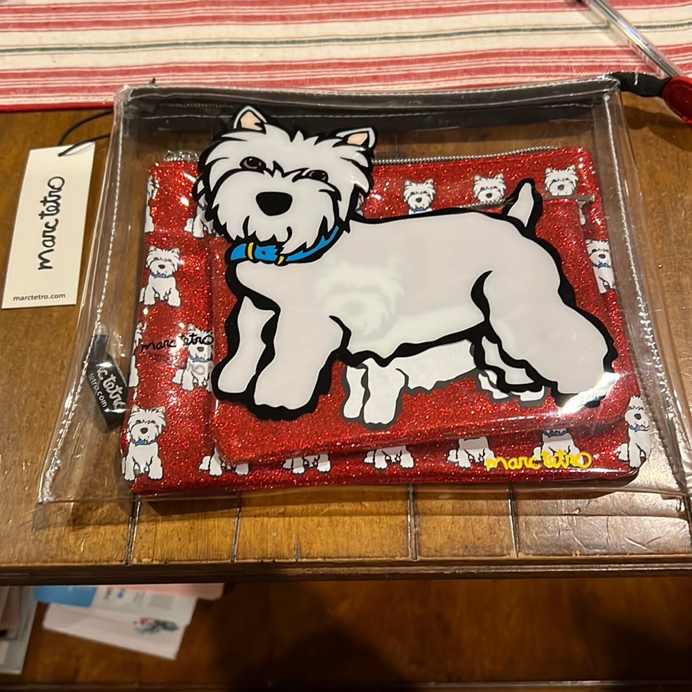 Marc Tetro Westie Cosmetic Bags NWT - Picture 2 of 8